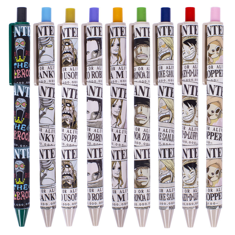 Stylo-Encre-Noir-de-0-5mm-Luffy-Zoro-Nami-Usopp-C-Franky-Brook-Jinbe-Cadeau-d-2
