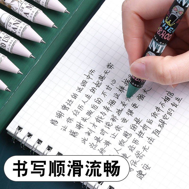 Stylo-Encre-Noir-de-0-5mm-Luffy-Zoro-Nami-Usopp-C-Franky-Brook-Jinbe-Cadeau-d-5